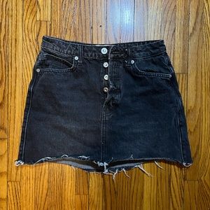 We The Free Black Denim Mini Skirt - 25